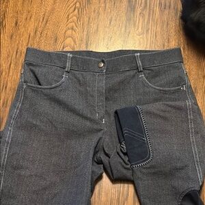 Ovation Dark Navy Denim Jegging Knee Patch Breech 32R